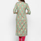 NOZ2TOZ Women Light Green Rayon Kurta (1Pc) - Swadesiicart