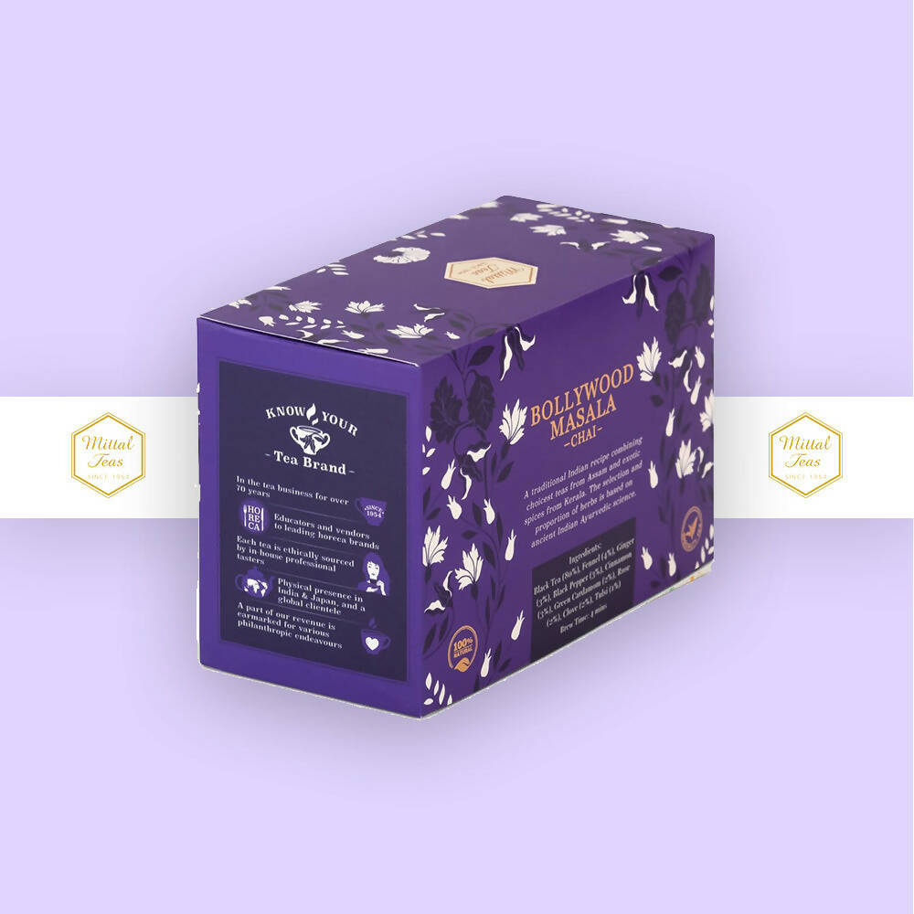 Mittal Teas Bollywood Masala Chai - Eco-Friendly Bags - Swadesiicart