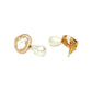 Kundan Studs with Pearl Drop (Gold) - Ruby Raang - Swadesiicart