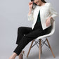 Even Apparels White 100% Viscose Open Front Statement Women's Jacket | Swadesiicart