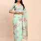 Shree Shyam Fashion Linen Cotton Sea Green Saree