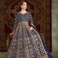 Anaita Navy Blue Embroidered Net Anarkali Suit