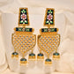 Blue Traditional Gold-Polished Meenakari Jhumka Jhumki Earrings Indian Jewellery For Women Girls By House of Ree - Swadesiicart