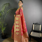 Joban Fashion Light Pink Banarasi Soft Lichi Silk Paisley Saree | Swadesiicart