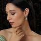 Duet Gold and Meenakari Earrings (Gold) - Ruby Raang | Swadesiicart