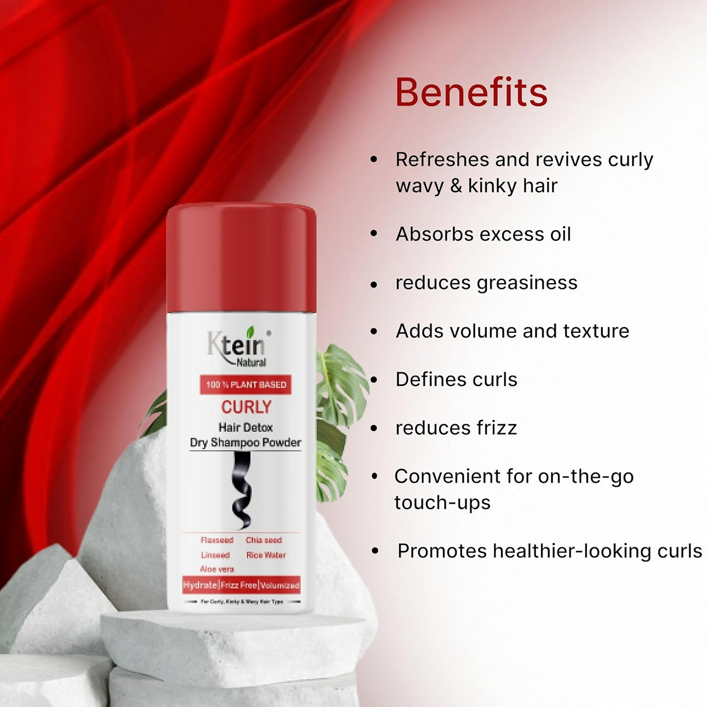 Ktein Natural 100% Plant Based Hair Detox Dry Shampoo - Swadesiicart