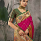 Vishnu Weaves Women's Rani Paithani Silk Saree with Blouse - Swadesiicart