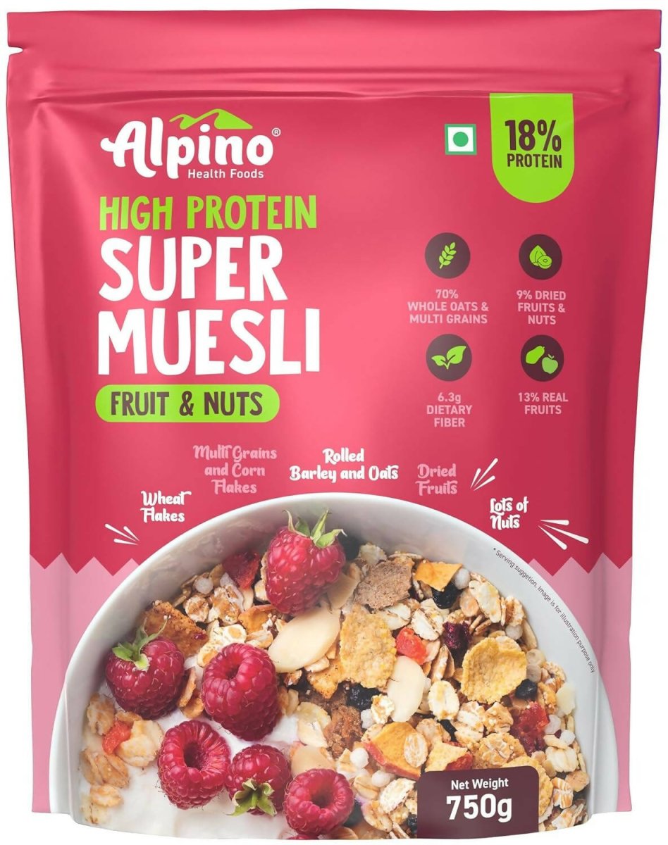 Alpino High Protein Super Muesli Fruit & Nuts - Swadesiicart