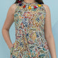 Joban Fashion Floral Co Ord Set With Embellished Sling Bag - Multi - Swadesiicart