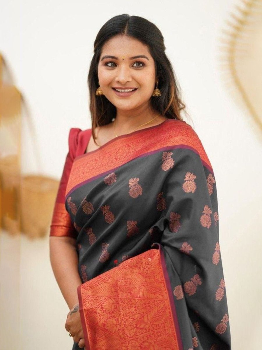 Anouk Woven Design Zari Banarasi Saree | Swadesiicart