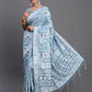 Shree Shyam Fashion Linen Cotton Sky Blue Saree