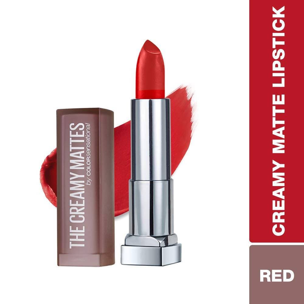 Maybelline New York Color Sensational Creamy Matte Lipstick / 640 Red Liberation - Swadesiicart