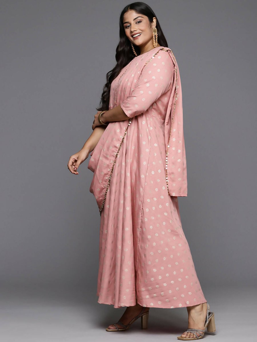 Ahalyaa Women's Traditional wear Ethnic Dress - Pink | Swadesiicart