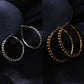 NVR Women's Set of 2 Gold & Silver Beaded Circular Hoop Earrings | Swadesiicart