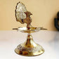 CraftVatika Gold Toned Brass Peacock Design Diya | Swadesiicart