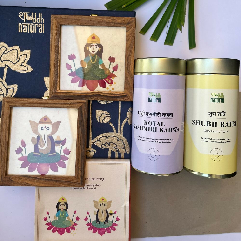 Shuddh Natural Festive Diwali Gift Hamper Ganesh Laxmi - Tea | Swadesiicart