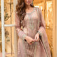 Anaita Brown Viscose Silk Readymade Palazzo Suit with Embroidery Work