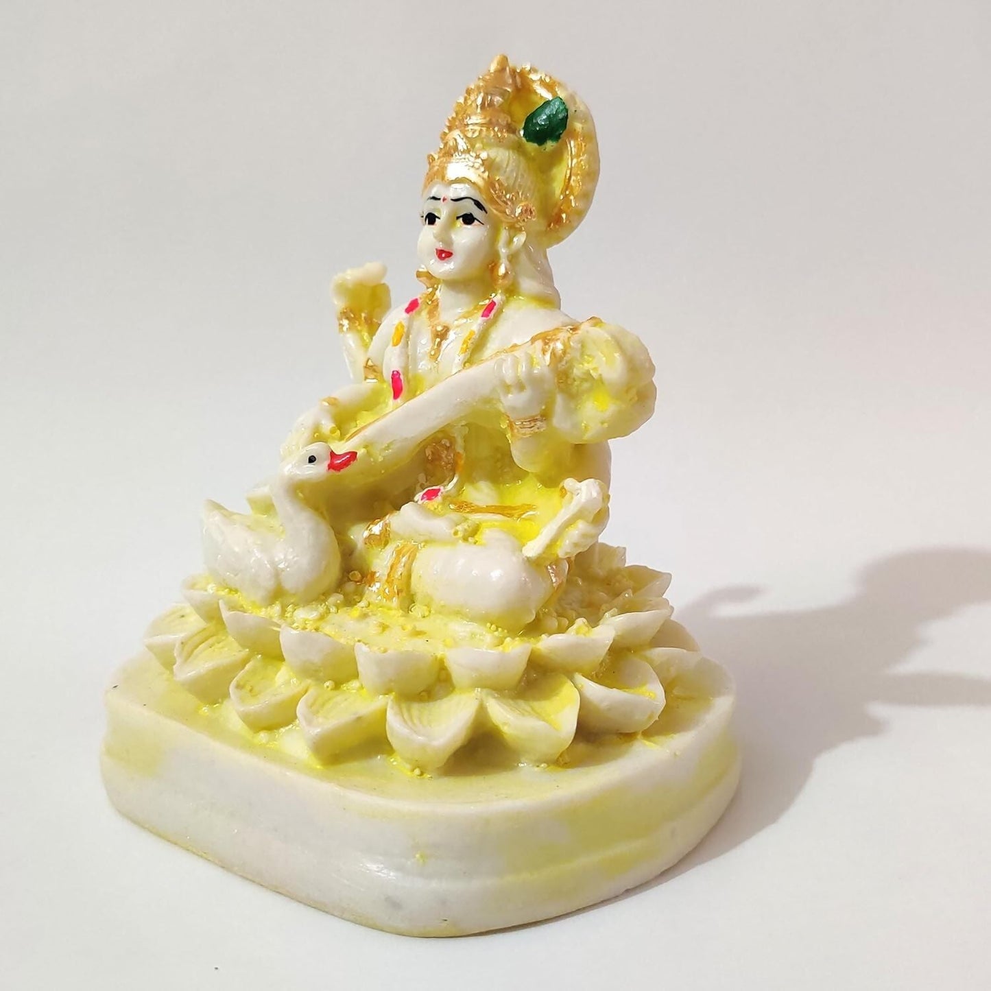 Goddess Handcrafted Saraswati Idol - Swadesiicart