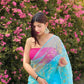 Vamsee Maya Jal Blue Organza Saree - Swadesiicart
