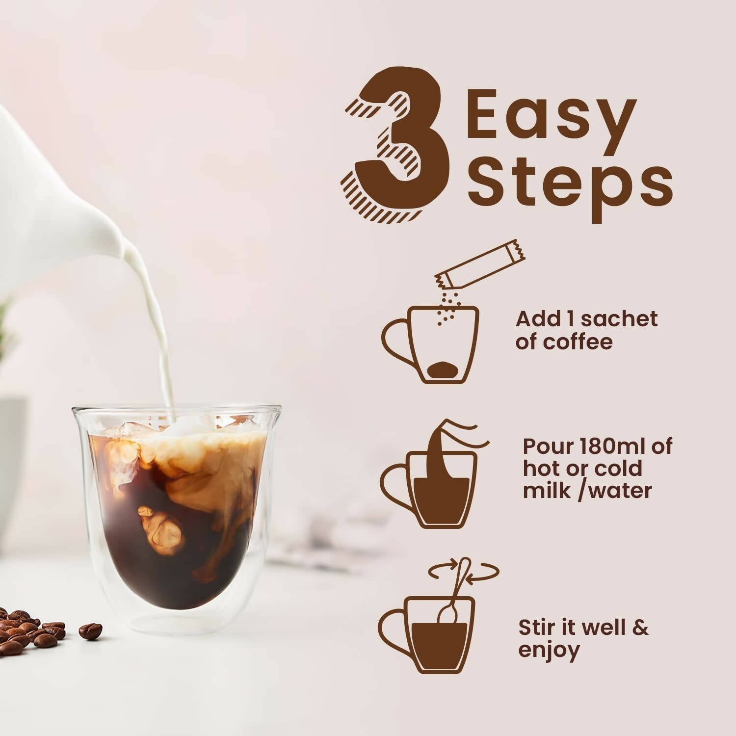 Bevzilla Instant Coffee Powder Sachets (French Vanilla) | Swadesiicart