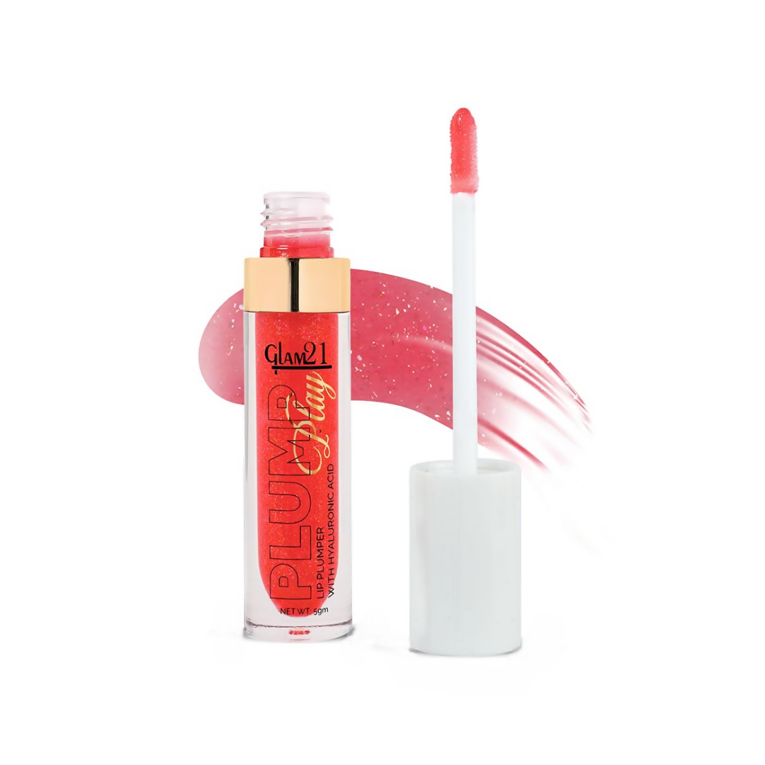 Glam21 Lip Plump Play Lip Plumper With Hyaluronic Acid - 03 Red Lights - Swadesiicart