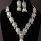 Mominos Fashion Johar Kamal Oxidised Silver Long Necklace Set | Swadesiicart