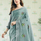 Shree Shyam Fashion Linen Sea Green Saree