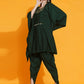 Women Republic Green Kaftan With Hand Embellishment And Dhoti Salwaar | Swadesiicart
