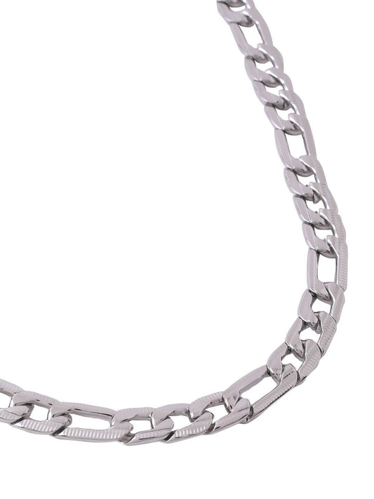NVR Men Rhodium-Plated Stainless Steel Bohemian Chain | Swadesiicart