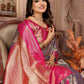 Anaita Lavender Tissue Silk With Zari Weaving Saree With Blouse