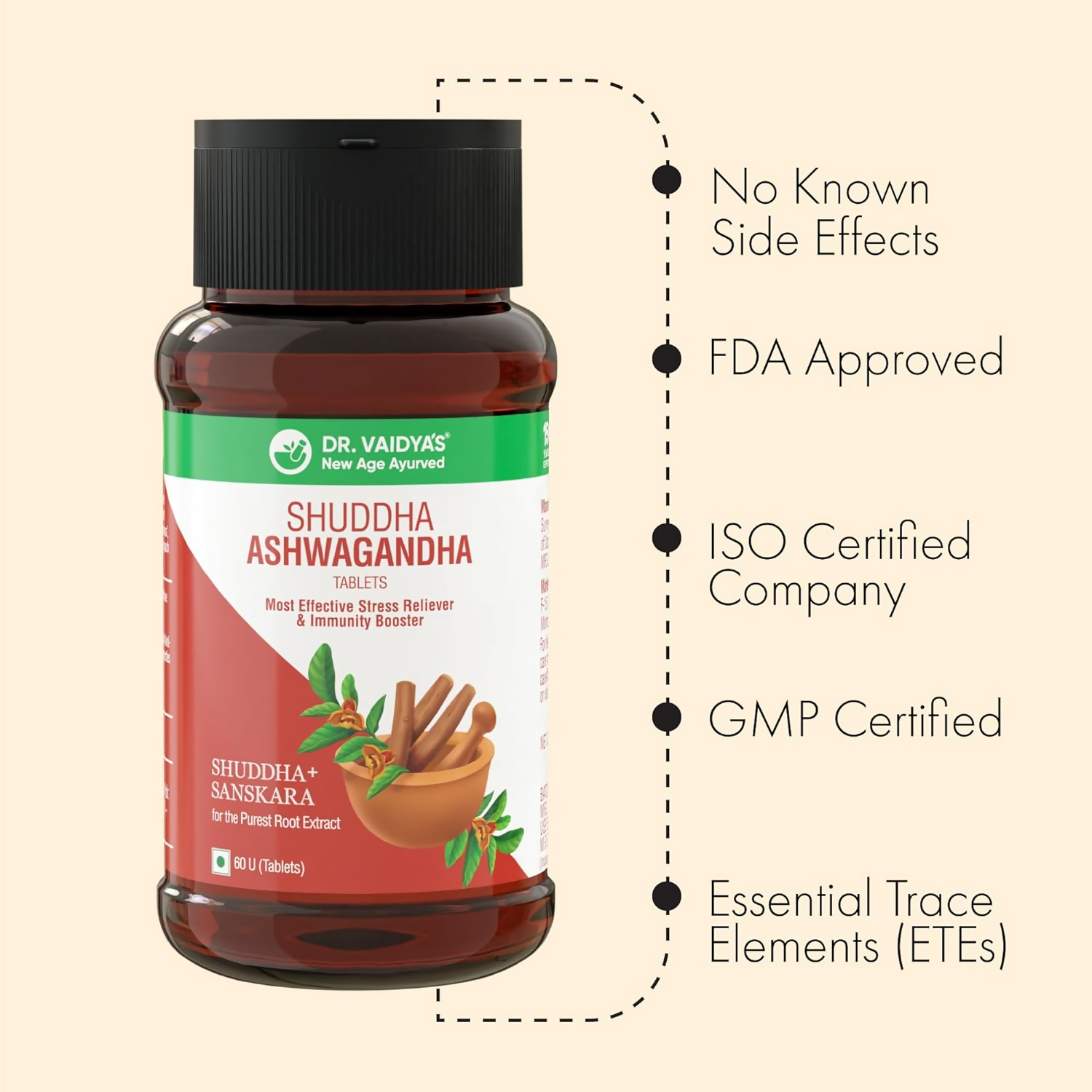 Dr. Vaidya's Shuddha Ashwagandha Tablets | Swadesiicart