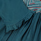Teal Rayon Yoke Embroidered A-line Top - Tarini - Swadesiicart