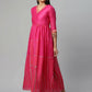 Ahalyaa Womens Pink Crepe Printed Dress | Swadesiicart