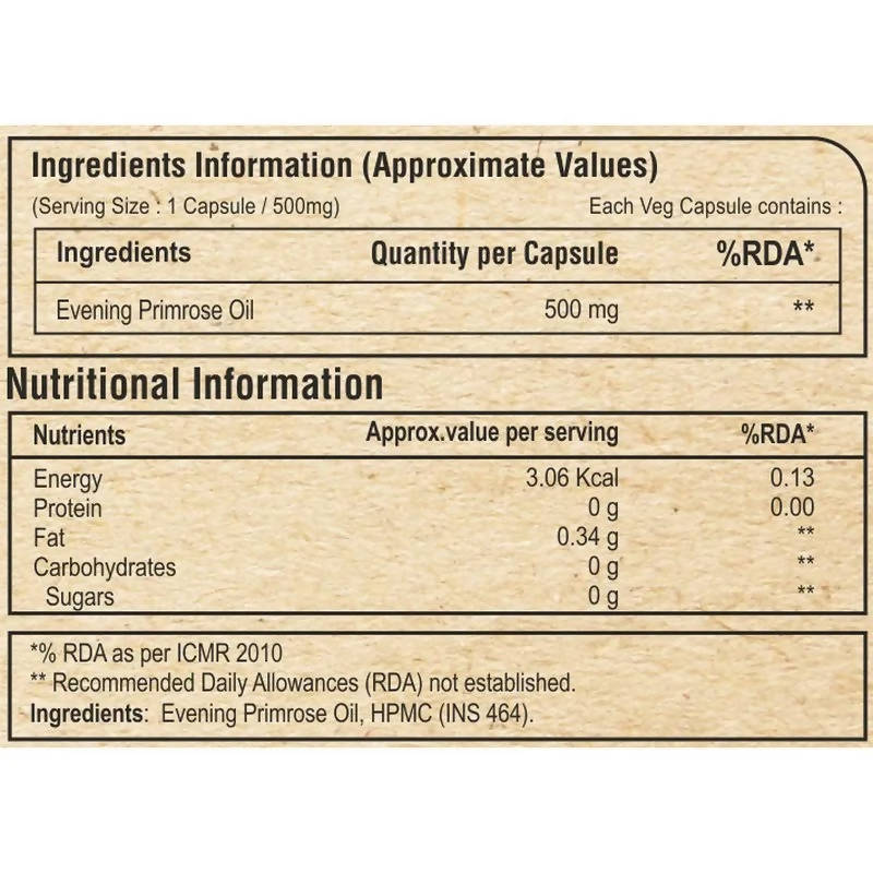 Pure Nutrition Evening Primrose Oil Softgels | Swadesiicart