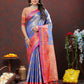Lorenvalley Fashion Lavender Kanjivaram Silk Woven Design with Zari Weaving Saree - Swadesiicart