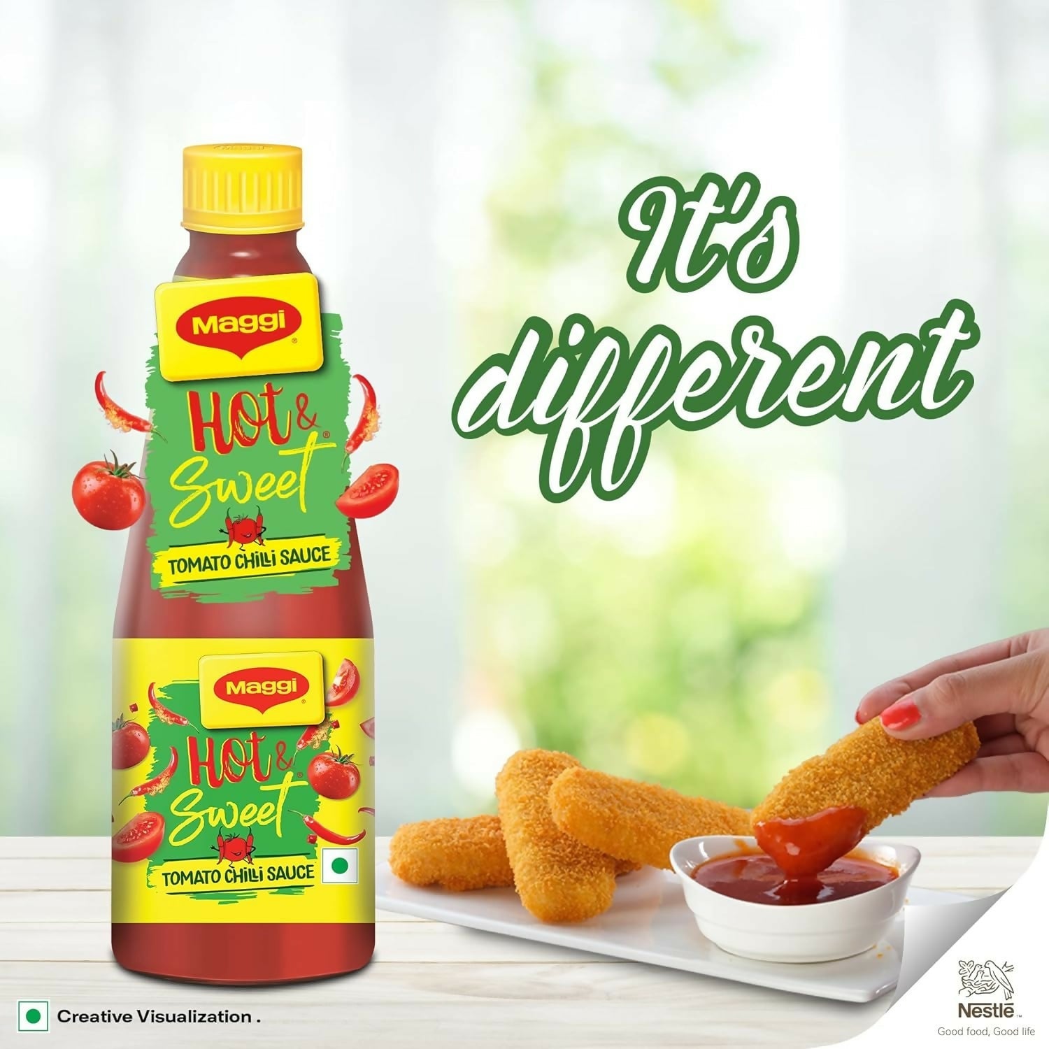 Maggi Hot & Sweet Tomato Chilli Sauce, Perfect Blend of Tomatoes & Chillies | Swadesiicart