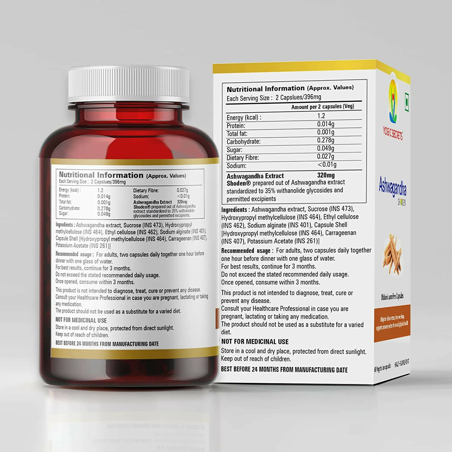Yogic Secrets Ashwagandha Capsules | Swadesiicart