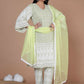 Miravan Women's Chikankari Embroidery Kurta And Palazzo With Dupatta | Swadesiicart