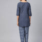 Anubhutee Blue Pure Cotton Printed Night suit | Swadesiicart