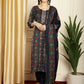 Jyoti Fashion Women's Navy Blue Pashmina Floral Digital Printed Kurta with Trouser & Dupatta | Swadesiicart