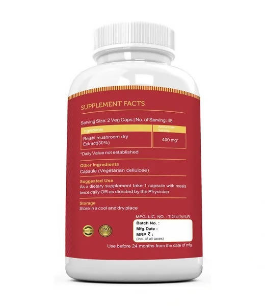 Ramini Bio Nutrition Ganoderma 400mg Veg Capsules - Swadesiicart