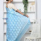 Very Much Indian Jamdhani Cotton Saree - Powder Blue | Swadesiicart