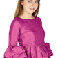 Aastha Fashion Women's Purple Art Silk Bell Sleeves attire with Poly Cotton Lining Blouse