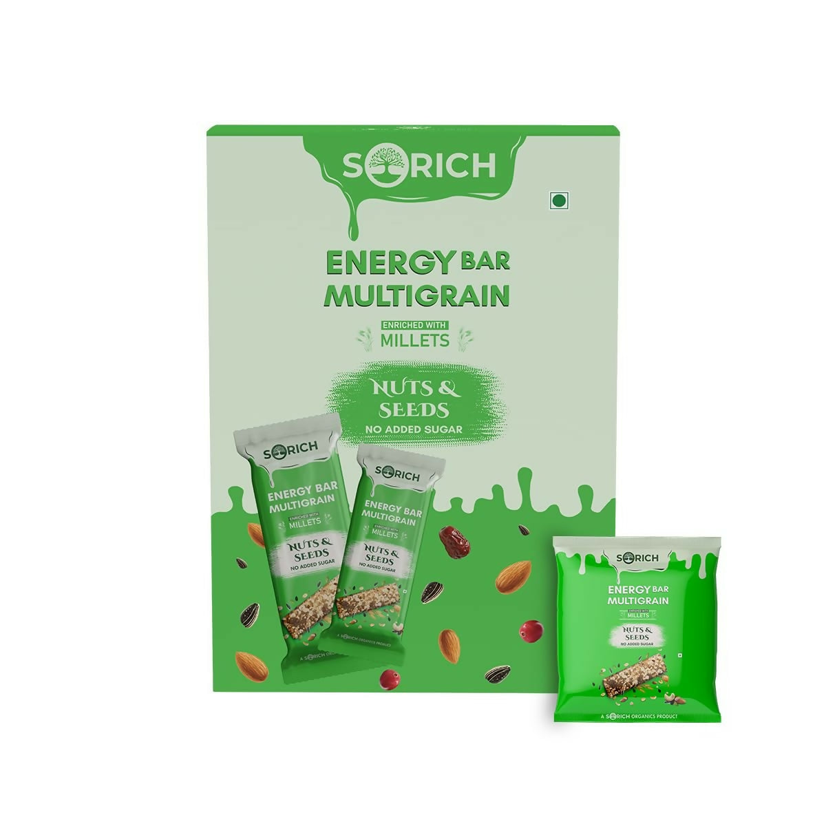 Sorich Organics Multigrain Energy Mini Bars Nut & Seeds | Swadesiicart