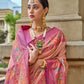 Bittersweet Peach Superior V.P.Silk Woven Printed Patola Silk Saree - Rewaa Milano