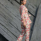 Women's Partywear Designer White & Multi Muslin co-ord set - Stylishta - Swadesiicart