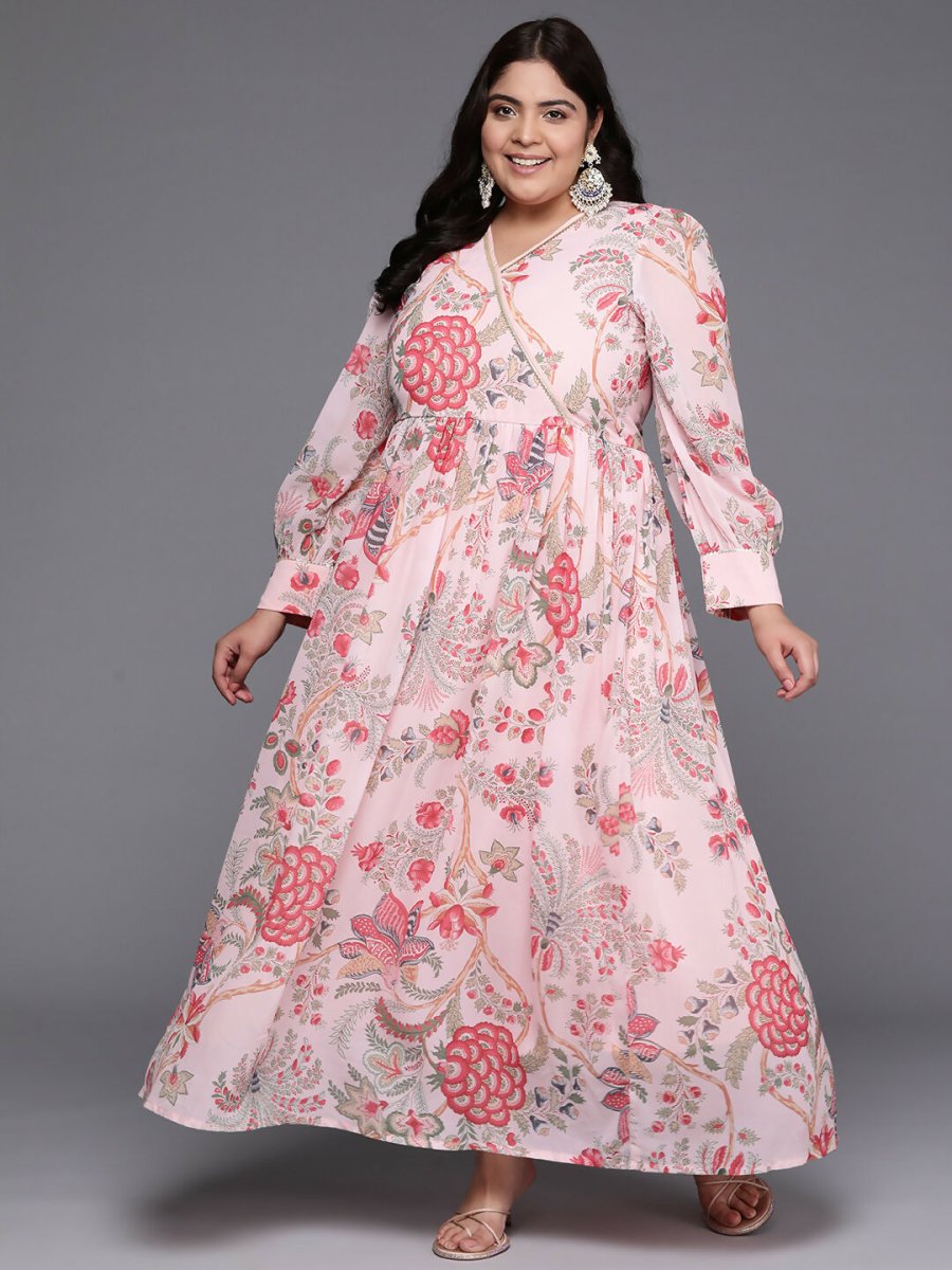 Ahalyaa Women's Traditional wear Ethnic Dress - Pink | Swadesiicart