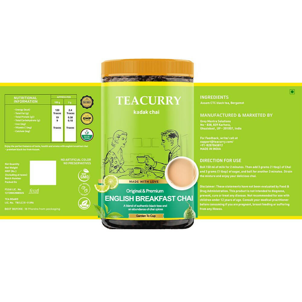 Teacurry English Breakfast Chai Powder - Swadesiicart