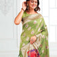 Shree Shyam Fashion Linen Cotton Green Saree