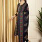 Jyoti Fashion Women's Navy Blue Pashmina Floral Digital Printed Kurta with Trouser & Dupatta | Swadesiicart